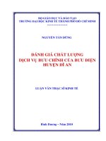 Đánh giá chất lượng dịch vụ bưu chính của bưu điện Dĩ An  Luận văn thạc sĩ
