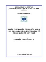 Hoàn thiện quản trị nguồn nhân lực tại Ngân hàng thương mại cổ phần Quốc tế Việt Nam
