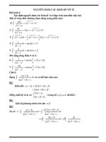 Nguyên hàm các hàm số vô tỷ