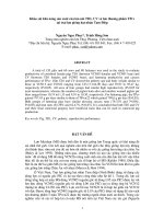 Khảo sát khả năng sản xuất của lợn nái TD1, CV và lợn thương phẩm TPcv tại trại lợn giống hạt nhân Tam Điệp