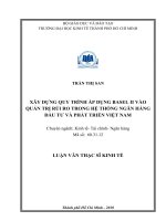 Xây dựng quy trình áp dụng Basel II vào quản trị rủi ro trong hệ thống Ngân hàng đầu tư và phát triển Việt Nam