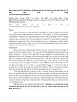 Ảnh hưởng của chế độ dinh dưỡng và phương thức cho ăn đến năng suất, chất lượng sữa và hiệu quả kinh tế trong chăn nuôi bò sữa nông hộ Ba Vì