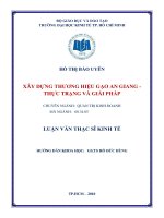 Xây dựng thương hiệu gạo An Giang - Thực trạng và giải pháp