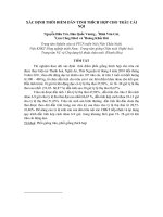 Xác định thời điểm dẫn tinh thích hợp cho trai cái nội