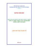 Một số giải pháp góp phần phát triển công ty điện thoại Tây thành phố (WHTC) đến năm 2015