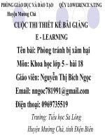 slide khoa học 5 -phòng tránh bị xâm hại _GV N.T.B Ngọc