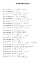 BÀI tập PHƯƠNG TRÌNH vô tỷ