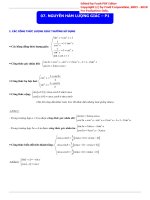 Nguyên hàm lượng giác - Phần 1