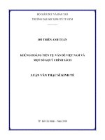 Khủng hoảng tiền tệ . Vấn đề Việt Nam và một số gợi ý chính sách