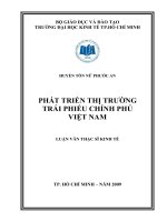 Phát triển thị trường trái phiếu chính phủ Việt Nam  Luận văn thạc sĩ