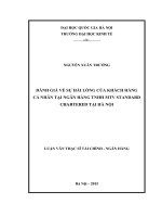 đánh giá về sự hài lòng của khách hàng cá nhân tại ngân hàng TNHH MTV standard chartered tại hà nội