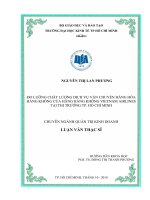 Đo lường chất lượng dịch vụ vận chuyển hàng hóa hàng không của hãng hàng không Vietnam Airlines tại thị trường TPHCM