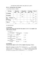 Đề HKII Tiếng Anh 6 - 1