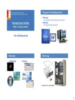 Bài giảng Tin học đại cương Bài 2 - ĐH Bách khoa Hà Nội