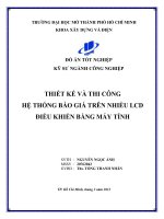 Thiết kế và thi công hệ thống báo giá trên nhiều LCD điều khiển bằng máy tính
