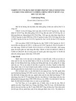 Nghiên cứu ứng dụng một số biện pháp kỹ thuật nhằm nâng cao khả năng sinh sản và phòng chống viêm vú bò sữa tại khu vực Hà Nội