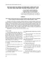 KẾT QUẢ CHỌN TẠO GIỐNG LÚA NGẮN NGÀY, NĂNG SUẤT CAO PHÙ HỢP VÙNG VÙNG SINH THÁI NAM TRUNG BỘ (2010 - 2012)