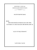 Phân tích chuỗi giá trị hàng đan thủ công xuất khẩu của Việt Nam sang thị trường Châu Âu