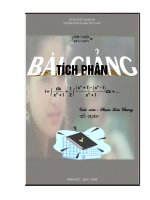 CHUYÊN ĐỀ TÍCH PHÂN-BÀI GIẢNG TÍCH PHÂN