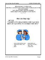 đồ án kỹ thuật điện cơ  NGHIÊN CỨU HOẠT ĐỘNG CHẾ TẠO MÁY BIẾN ÁP TẠI CÔNG TY CƠ ĐIỆN THỦ ĐỨC