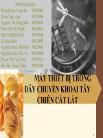 BÀI BÁO CÁO-MÁY THIẾT BỊ TRONG DÂY CHUYỀN KHOAI TÂY CHIÊN CĂT LÁT