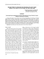 GIẢI MÃ TRÌNH TỰ GENE MÃ HÓA PROTEIN VỎ VI RÚT VÀNG XOĂN LÁ CÀ CHUA (TYLCV) Ở MỘT SỐ TỈNH PHÍA NAM