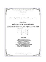 Phân loại các dạng bài tập trong mạch điện RLC nối tiếp