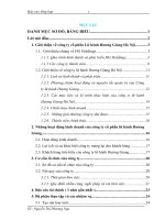 luận văn quản trị kinh doanh Những hoạt động kinh doanh của công ty cổ phần lữ hành Hương Giang