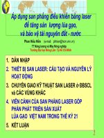 BÀI BÁO CÁO-Áp dụng san phẳng điều khiển bằng laser để tăng sản  lượng lúa gạo, và bảo vệ tài nguyên đất - nước
