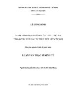 Marketing địa phương của tỉnh Long An trong thu hút đầu tư trực tiếp nước ngoài