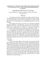 Ảnh hưởng của mức bổ sung hạt bông trong khẩu phần đến tỷ lệ tiêu hóa in - vivo và khả năng bài thải khí methane của bò sữa