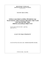 Nâng cao chất lượng tín dụng tại ngân hàng TMCP ngoại thương Việt Nam chi nhánh Phú Thọ trong giai đoạn hiện nay