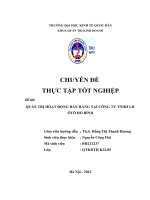 luận văn quản trị kinh doanh Quản Trị hoạt động bán hàng tại Công ty TNHH LD Ôtô Hoà Bình