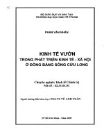 Kinh tế vườn trong phát triển kinh tế - xã hội ở Đồng bằng sông Cửu Long
