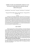 Nghiên cứu khả năng sinh trưởng, sinh sản và sản xuất sữacủa bò HF nhập nội tại huyện Yên Sơn tỉnh Tuyên Quang