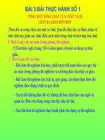 Giáo án bồi dưỡng thao giảng, thi giáo viên môn hoá 8 Bài thực hành số 1 (1)