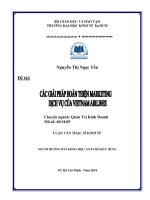 Các gỉai pháp hoàn thiện marketing dịch vụ của VietNam Airlines  Luận văn thạc sĩ