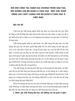 ĐỔI MỚI CÔNG TÁC ĐÁNH GIÁ CHƯƠNG TRÌNH ĐÀO TẠO, BỒI DƯỠNG CÁN BỘ QUẢN LÍ GIÁO DỤC - MỘT GIẢI PHÁP NÂNG CAO CHẤT LƯỢNG CÁN BỘ QUẢN LÍ GIÁO DỤC Ở VIỆT NAM.