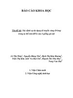 Xác định sự đa dạng di truyền vùng D-loop trong ty thể (mtADN) của 4 giống gà nội