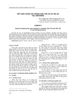 KẾT QUẢ CHỌN TẠO GIỐNG DÂU TBL-03 VÀ TBL-05 TẠI LÂM ĐỒNG