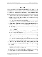 luận văn quản trị kinh doanh  TỔNG QUAN VỀ ĐẶC ĐIỂM KINH TẾ - KĨ THUẬT VÀ TỔ CHỨC BỘ MÁY QUẢN LÍ HOẠT ĐỘNG SẢN XUẤT KINH DOANH CỦA CÔNG TY TNHH THIẾT KẾ VÀ XÂY DỰNG THƯƠNG MẠI THÁI DƯƠNG