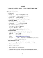 luận văn quản trị kinh doanh TÌNH HÌNH PHÁT TRIỂN CỦA CÔNG TY CỐ PHẦN HOÀNG TRƯỜNG