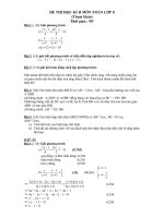 Đề Thi Kì II Toán 8 &ĐA