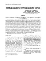 NGHIÊN CỨU XÂY DỰNG QUY TRÌNH QUẢN LÝ TỔNG HỢP SÂU PHAO ĐỤC BẸ (SÂU PHAO MỚI) HẠI LÚA TẠI ĐỒNG BẰNG SÔNG CỬU LONG