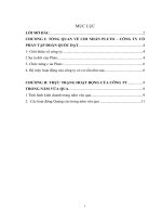 luận văn quản trị kinh doanh THỰC TRẠNG HOẠT ĐỌNG CỦA CÔNG TY CỔ PHẦN TẬP ĐOÀN QUỐC ĐẠT