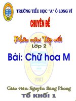 Chữ M hoa_Tập viết lớp 2 tập 1