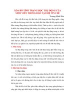 XÓA bỏ TÍNH TRẠNG học THỤ ĐỘNG của SINH VIÊN TRONG đào tạo hệ tín CHỈ