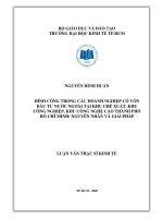 Đình công trong các doanh nghiệp có vốn đầu tư nước ngoài tại khu chế xuất, khu công nghiệp, khu công nghệ cao TPHCM