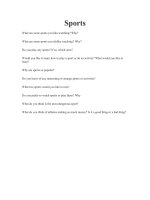 Questions about Sports