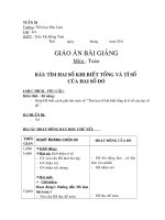 Tìm 2 số khi biết tổng và tỉ số của 2 số đó